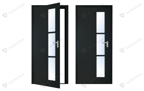 Дверь с оригинальным дизайном EIS-60 черная