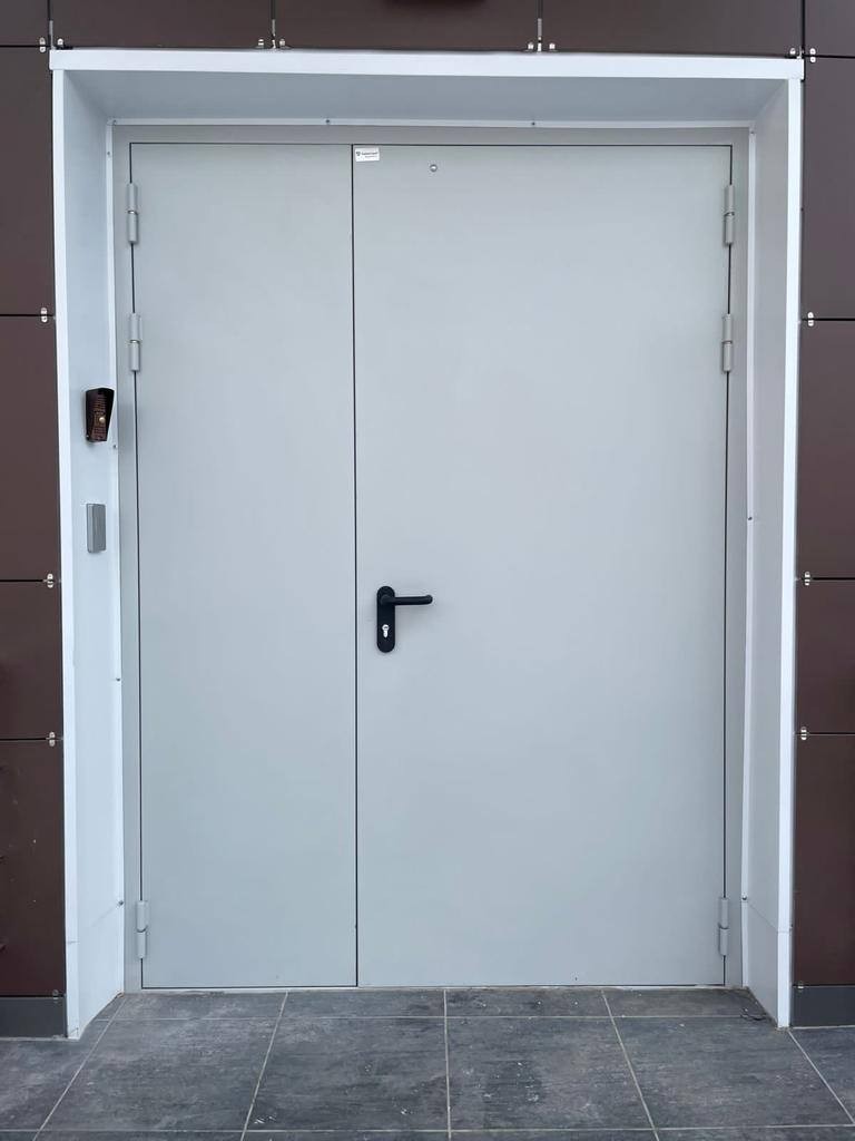 Дверь двупольная с доводчиком