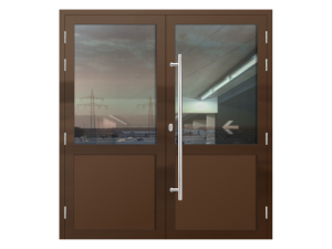 Алюминиевая двупольная дверь для дома