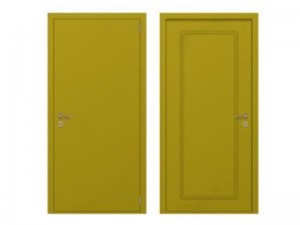 Дверь в квартиру металлическая желтая